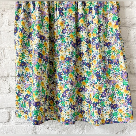 NWT Zara Floral Mini Dress Bow Tie Back Ruched Spaghetti Straps - Picture 4 of 8